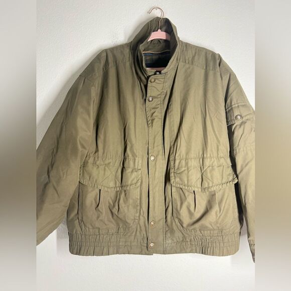 London Fog Vintage Flyer's Cold Weather Jacket - Olive Size L Lined - Picture 3 of 15
